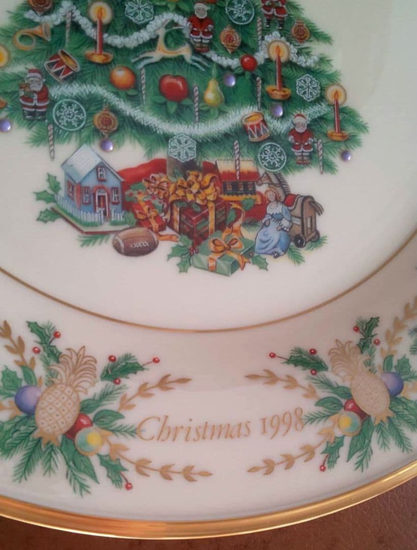 Lenox クリスマスプレート 1998年 【プレートスタンド付き】