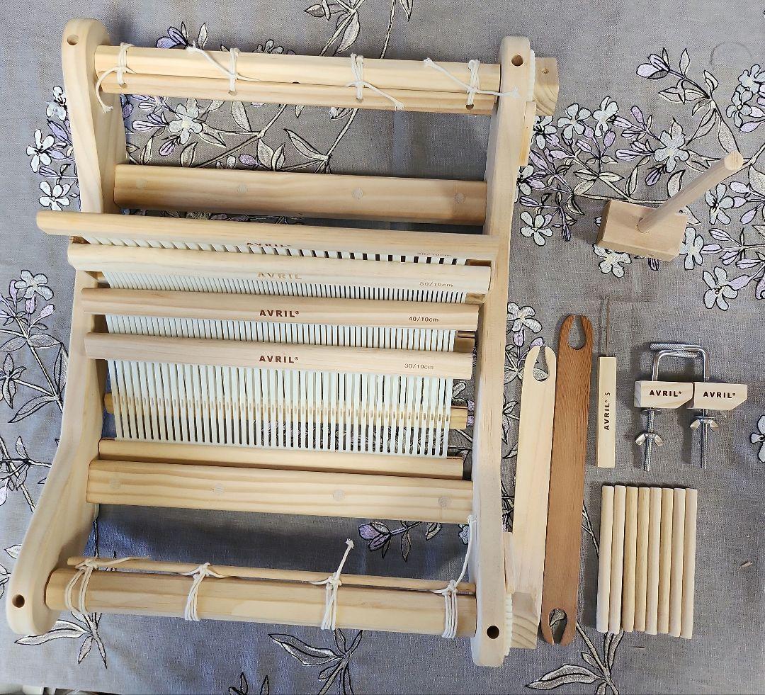 黒猫のキキ　機織り機　AVRIL 手織り機Loom30 へドル４種
