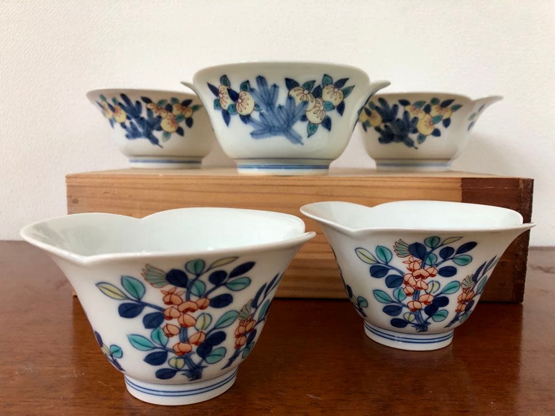 Dora　今泉今右衛門　小鉢　5点　今右衛門　人間国宝　蓋付き椀追加