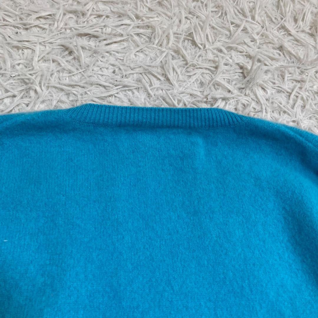 17431✨白田のカシミヤ ニット セーター カシミヤ100% Ｖネック 38