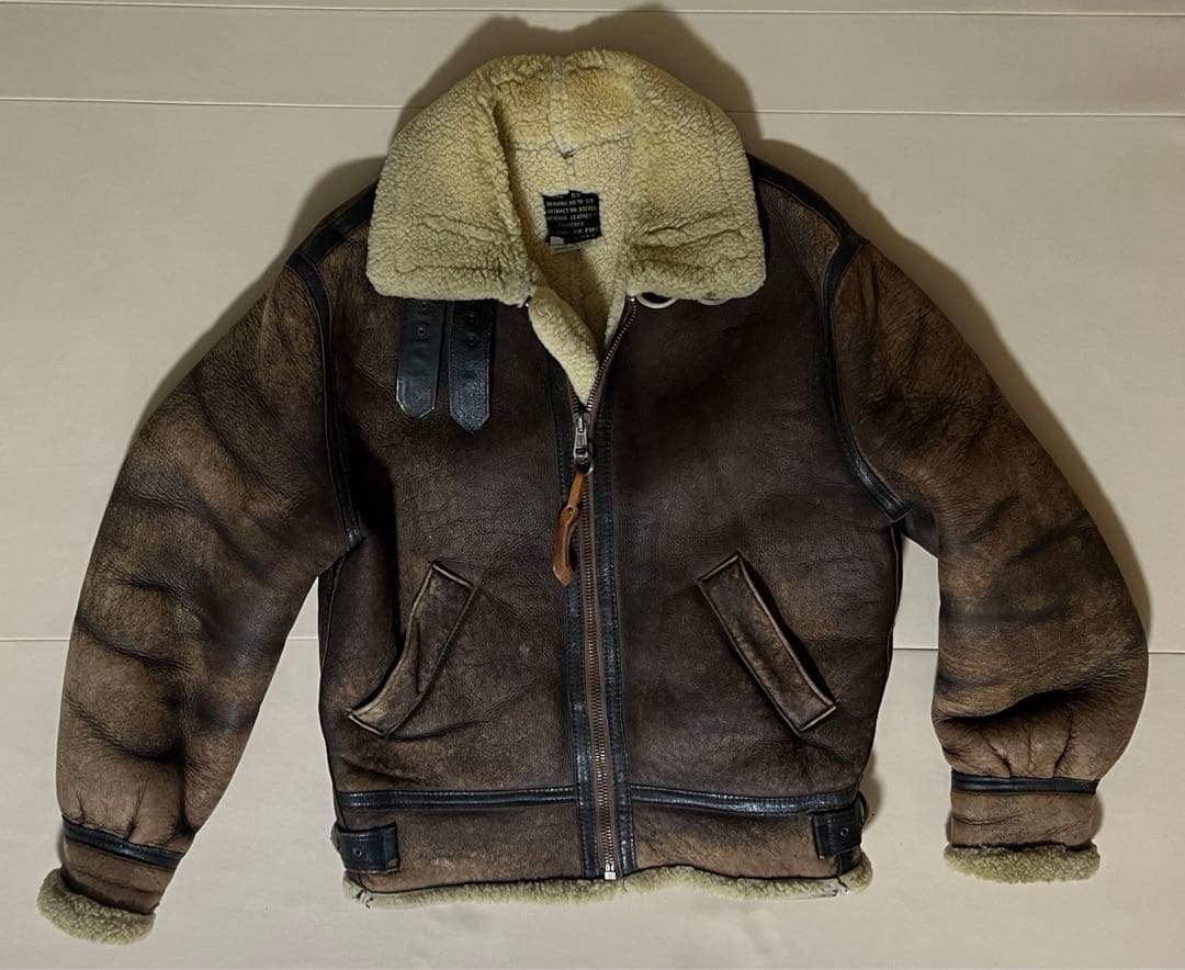 insignia leather ミリタリー B-3 フライトジャケット　70s