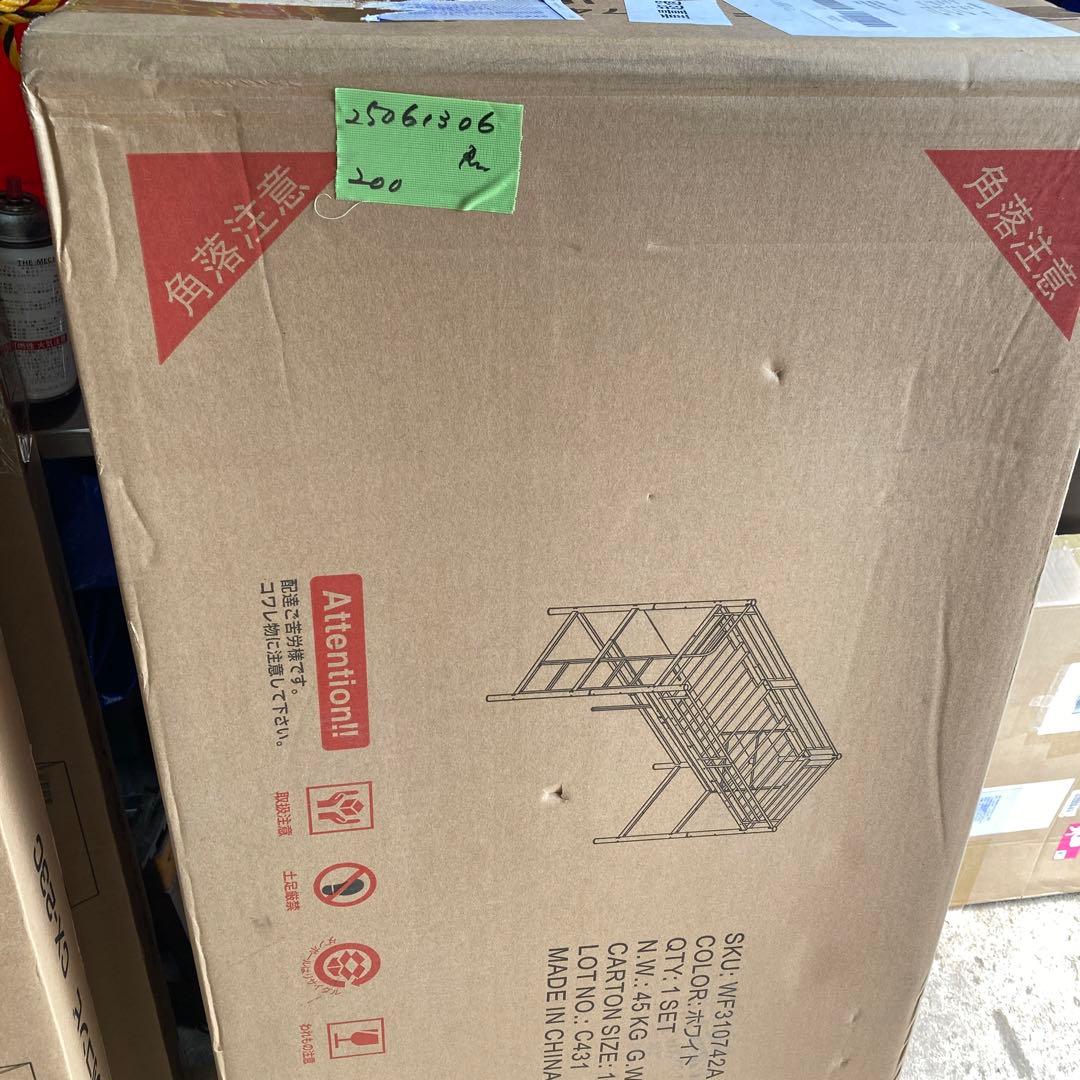 OSJロフトベッド シングル コンセント付き 宮棚 机付き パイプベッド 収納棚