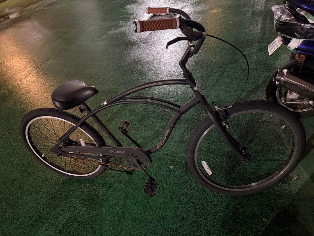 京都引き取り　ビーチクルーザー ブラックフレーム