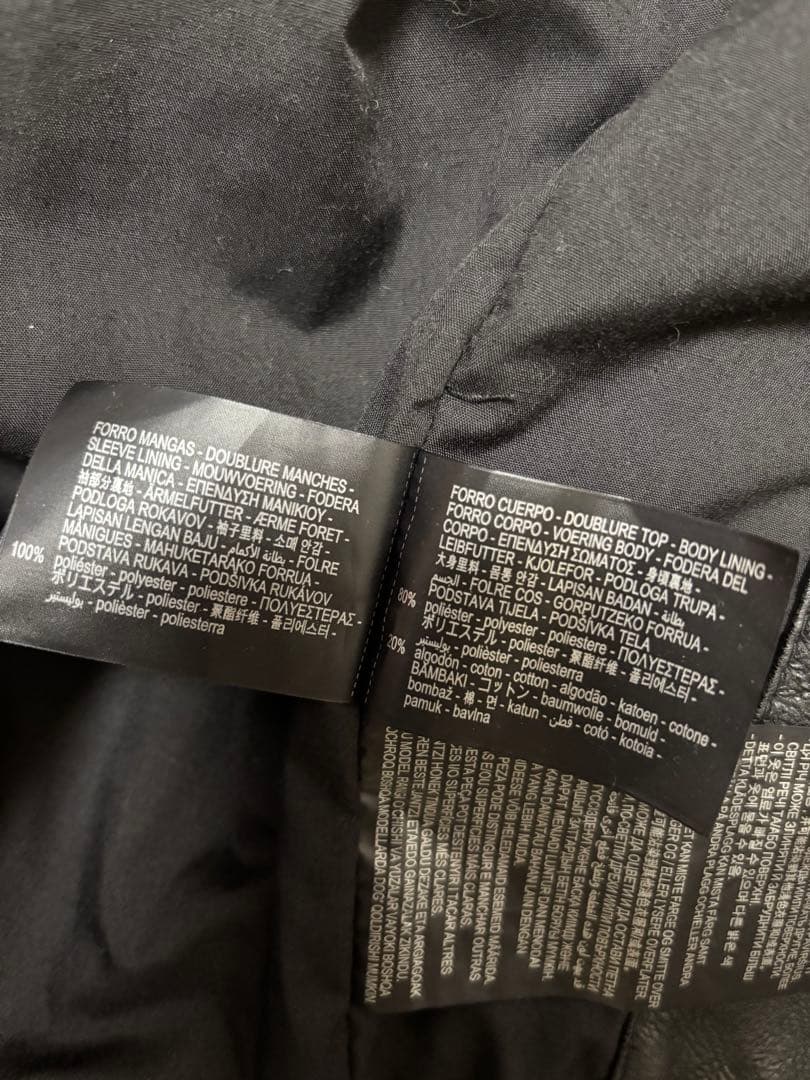 ZARA フェイクレザーフーデッドジャケット　Lサイズ