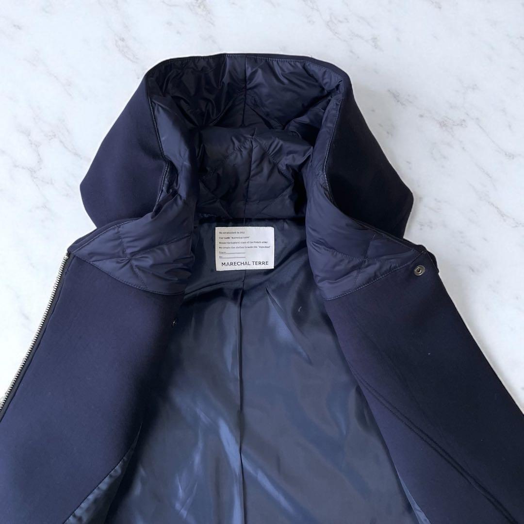 MARECHAL TERRE マルシャルテル ダウンベストパーカー ネイビー M