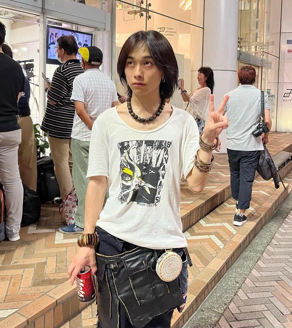 MINUS Utility Kilt レザー ポーチ ブラック あおば着用