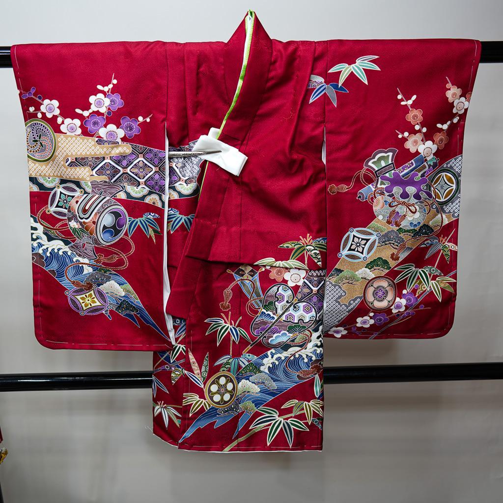 七五三 三歳 男児 被布着物フルセット 日本製 陽気な天使 祝着 NO38627