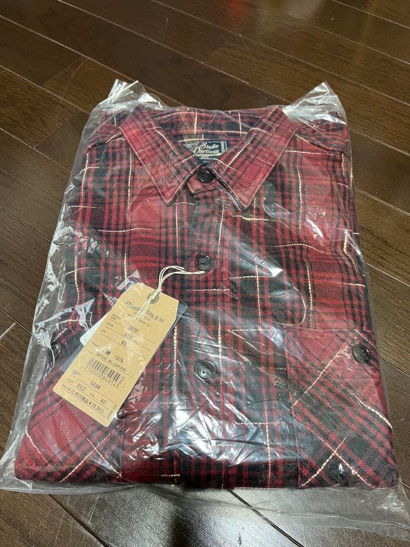 週末値下げD'ARTISAN 乱れ紋チェックシャツ [5698]