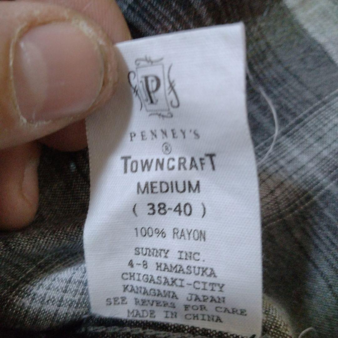 towncraftオンブレチェック レーヨン Ｍ 60s 復刻