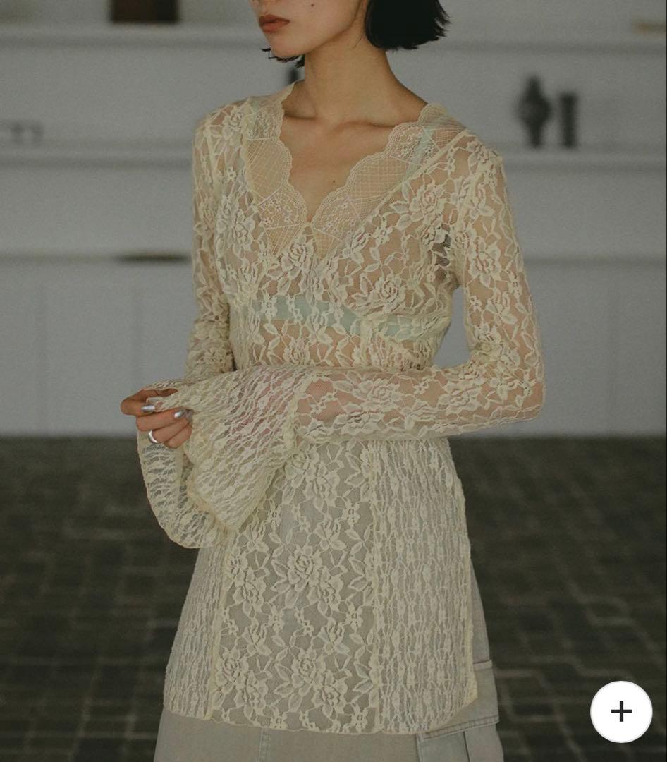 COMBINATION LACE TOP　アイボリー