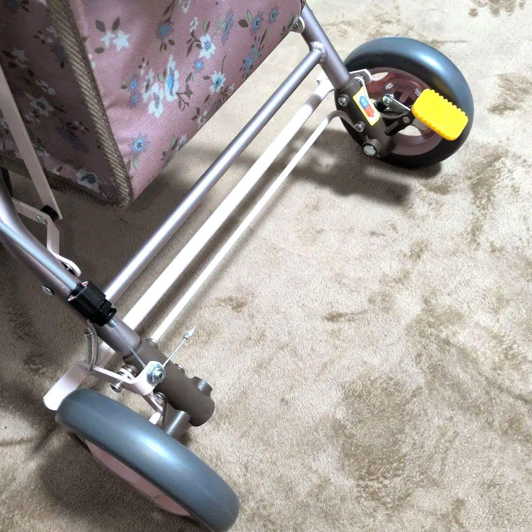 幸和製作所 ルーティ フラワーピンク シルバーカー 折りたたみ　SIMD01