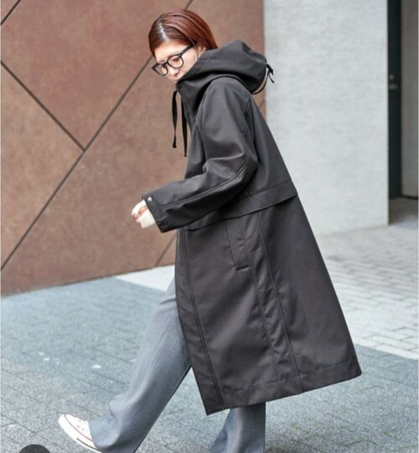 Spick&Span ボーディングフーデッドコート