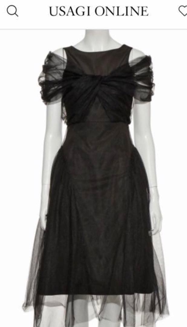 【未使用】FURFUR. ファーファー　黒　チュールドレス