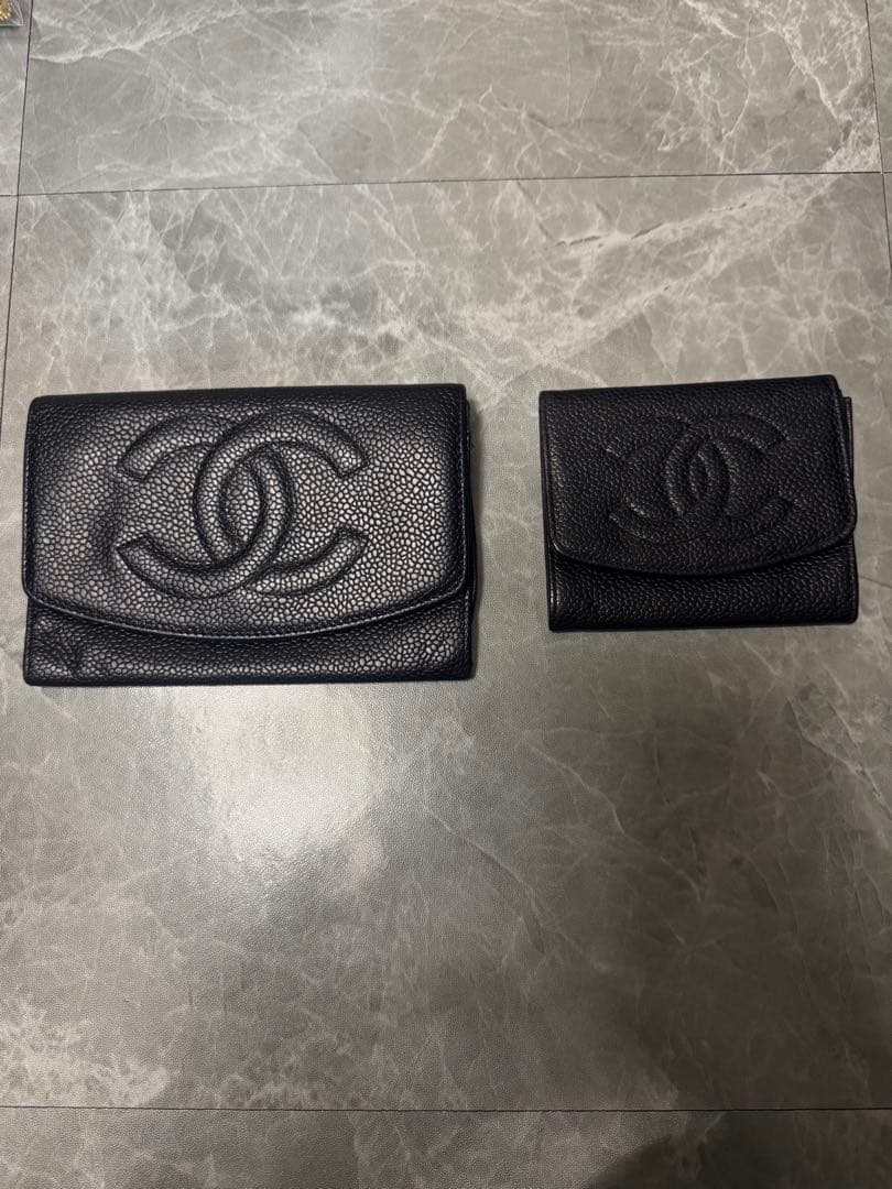 CHANEL ブラック 二つ折り財布　セット