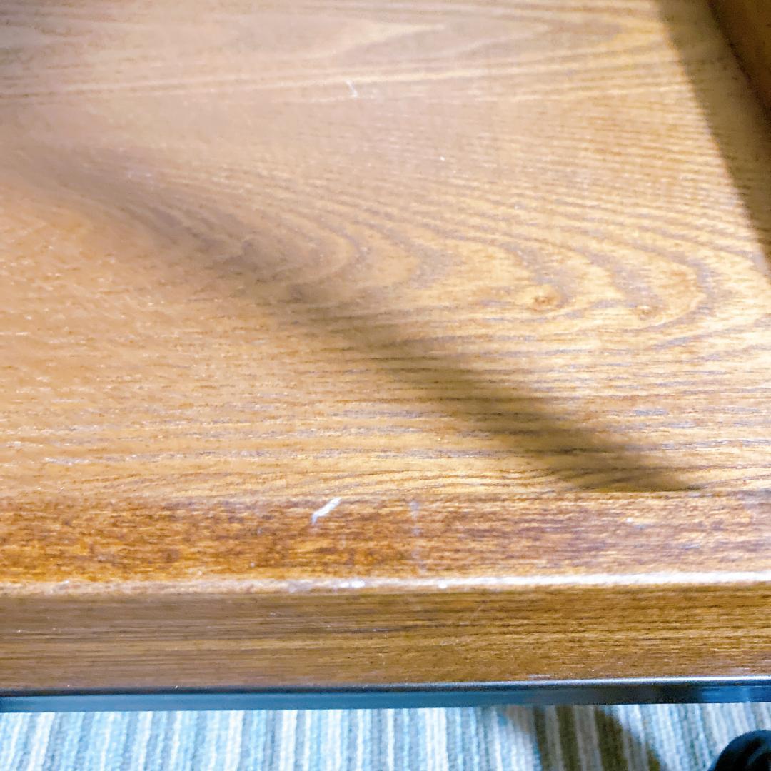 セブンエステ エイジングウッドワゴ3段 キャスター付 ダークブラウン