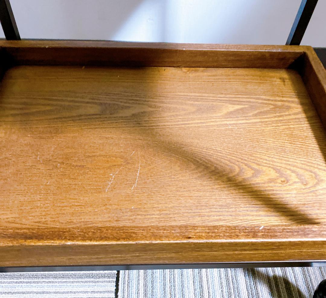 セブンエステ エイジングウッドワゴ3段 キャスター付 ダークブラウン