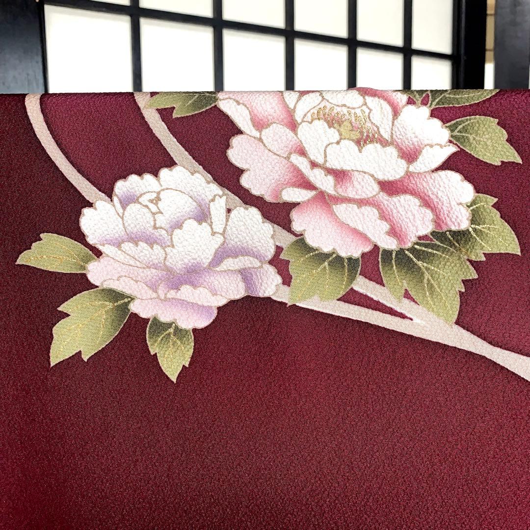 り*い様 【大特価】振袖　6点セット　牡丹柄　友禅　身丈164cm 金糸刺繍　あ