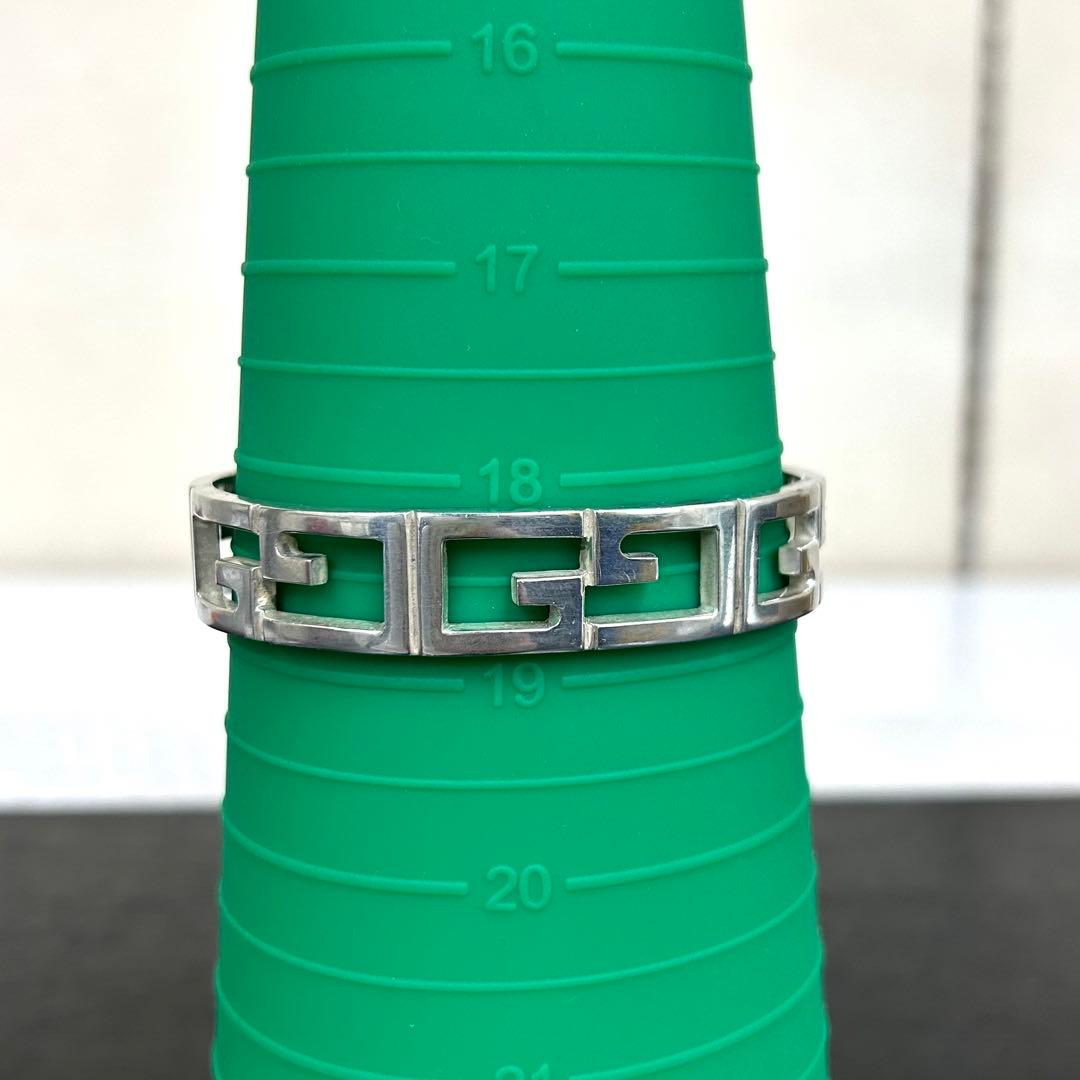 グッチ　カフバングル　Gロゴ　希少　ヴィンテージ　シルバー925 メキシコ製