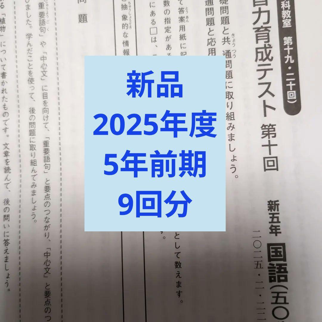 新品　最新版　2025年度　日能研学習力育成テスト5年前期　9回分