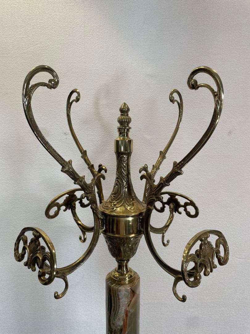 エレガント 天然石 ポールハンガー イタリアンクラシック マーブル オニキス