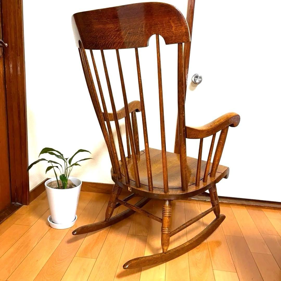 飛騨の家具 飛騨産業 木製 ロッキングチェア キツツキマーク