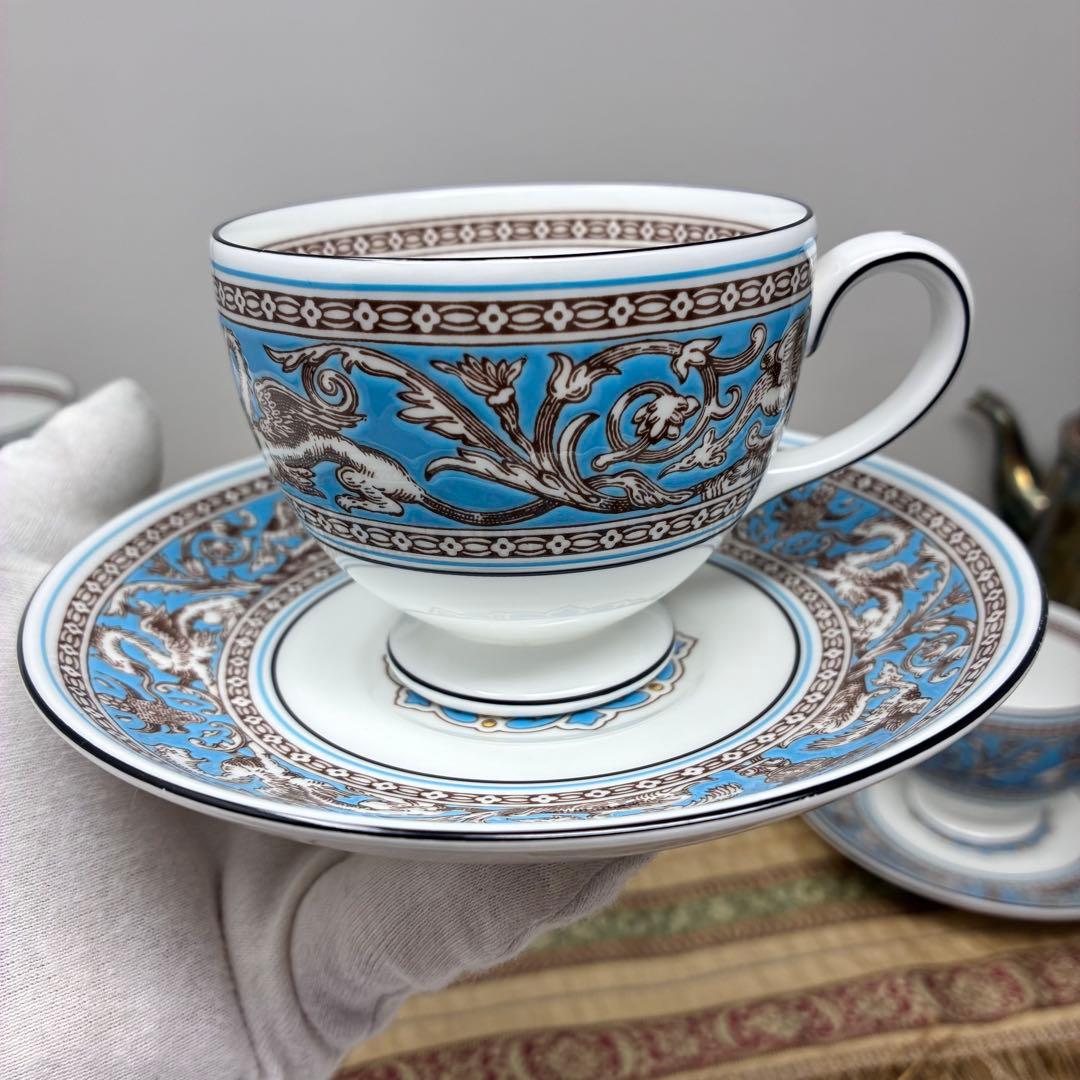 ウェッジウッド フロレンティーンターコイズ リー　カップ＆ソーサー コーヒー