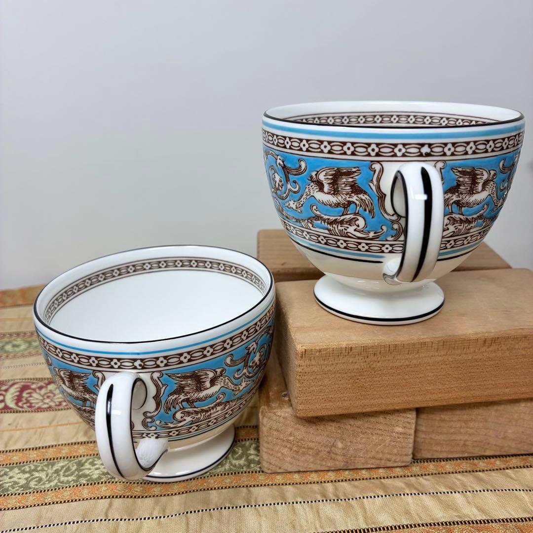 ウェッジウッド フロレンティーンターコイズ リー　カップ＆ソーサー コーヒー