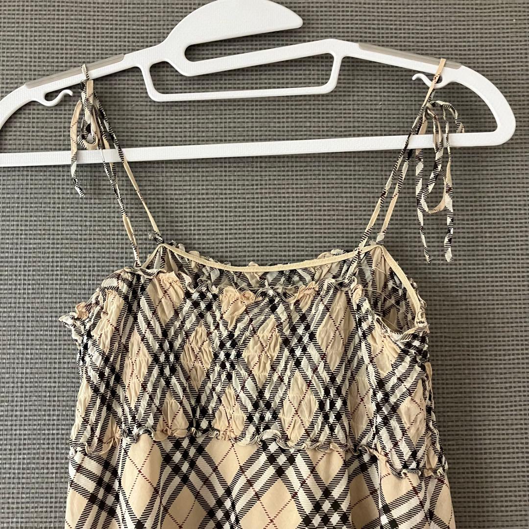 バーバリーブルーレーベル　キャミソールワンピース　ノバチェック　38