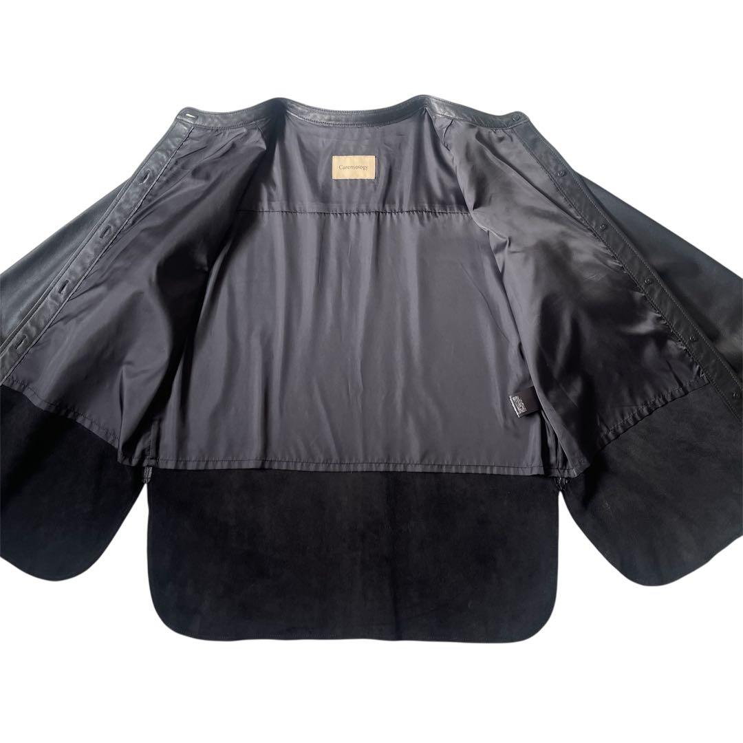 極美品✨ カレンソロジー レザーバンドカラーシャツジャケット ラムレザー 上質