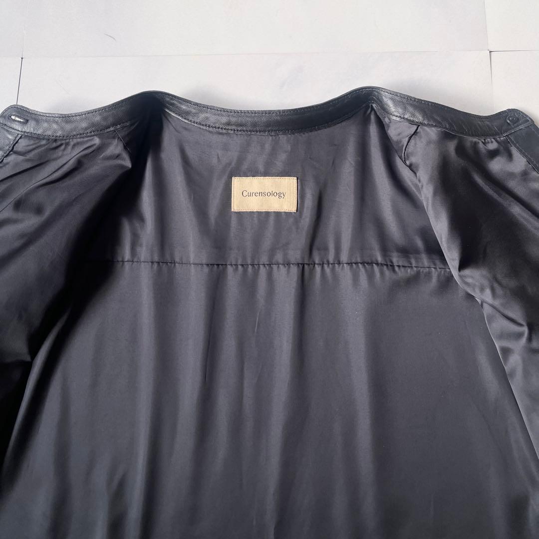 極美品✨ カレンソロジー レザーバンドカラーシャツジャケット ラムレザー 上質