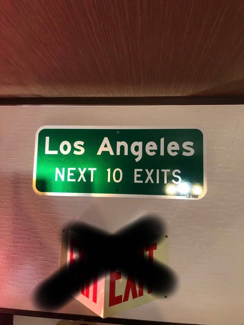 希少 LA ロサンゼルス 道路標識 看板