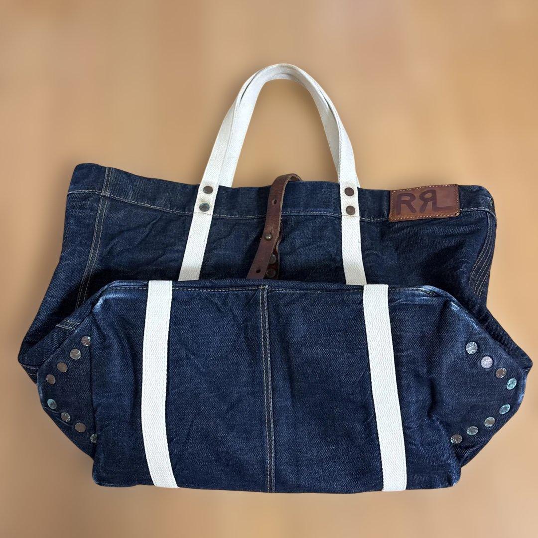 ダブルアールエル　RRL トートバッグ インディゴ　MADE IN ITALY