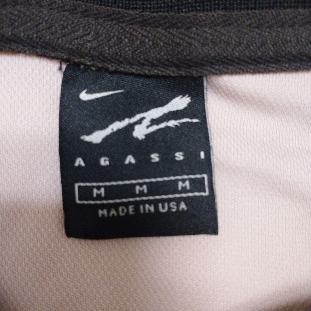 デッドストック 90s USA製 ナイキ アガシモデル ゲームシャツ
