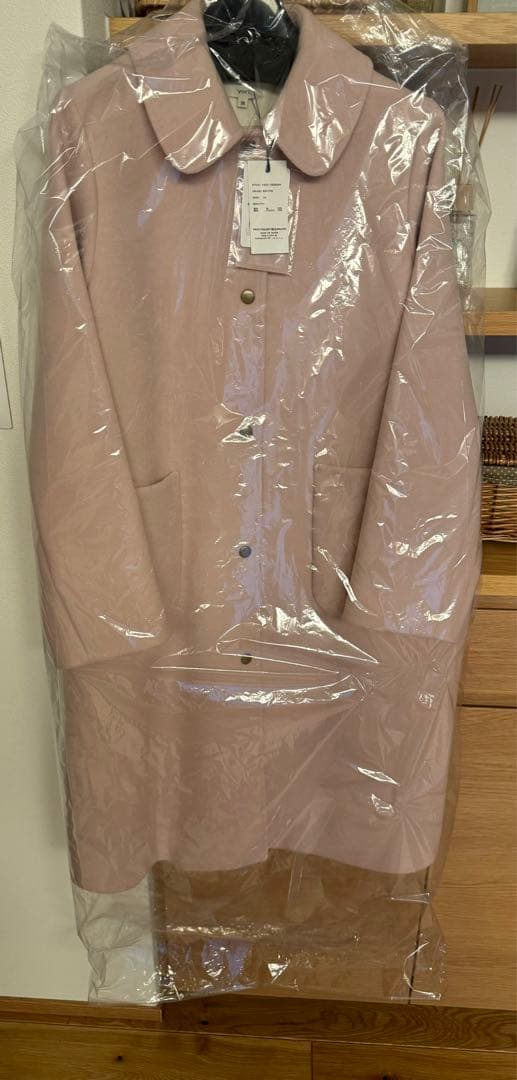 yori バイカラーロングコート ピンク36 新品未使用タグ付き