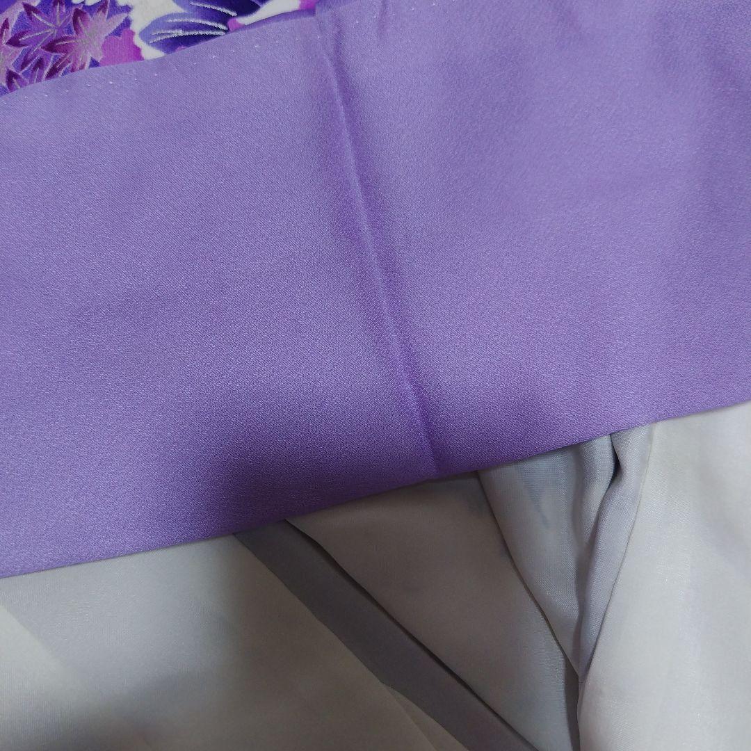 振袖　成人式　正絹　紫　パープル