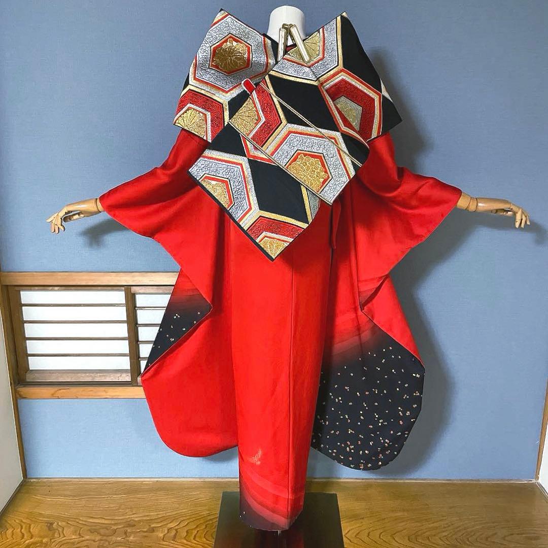 akkeyページ　高身長　作家斉藤三才　手描き友禅　裄丈69 成人式　振袖