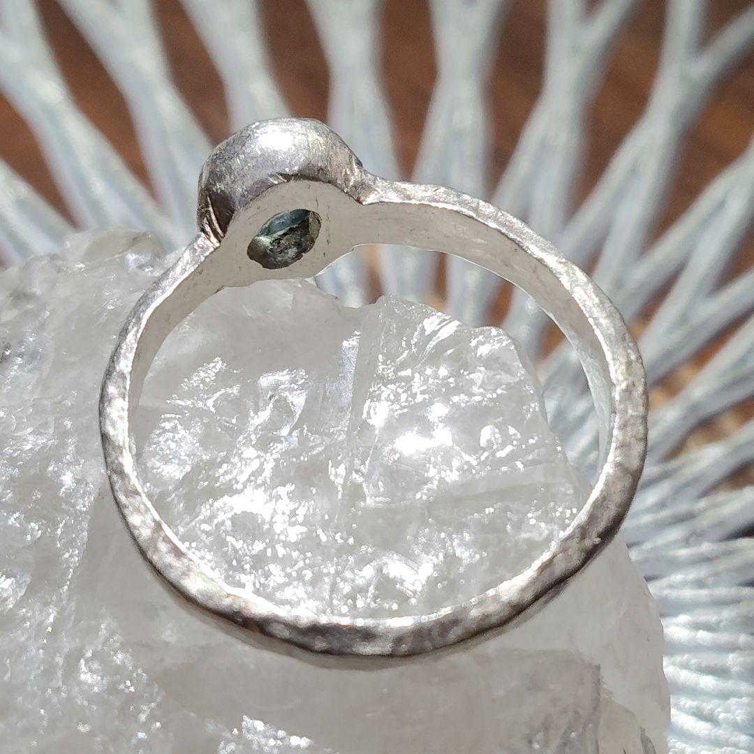 宝石質✨虹入り⭐︎ブルートルマリン✨シルバーリング トルマリン