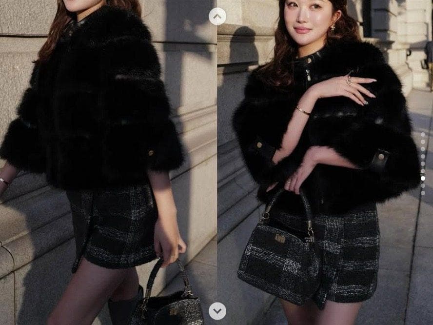 パンツ M sheller check jacquard wrap culottes