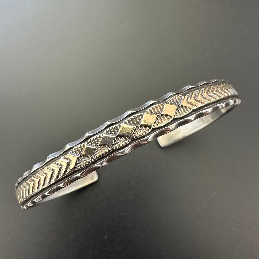 専用　Navajo Bruce Morgan 14K バングル　8mm幅