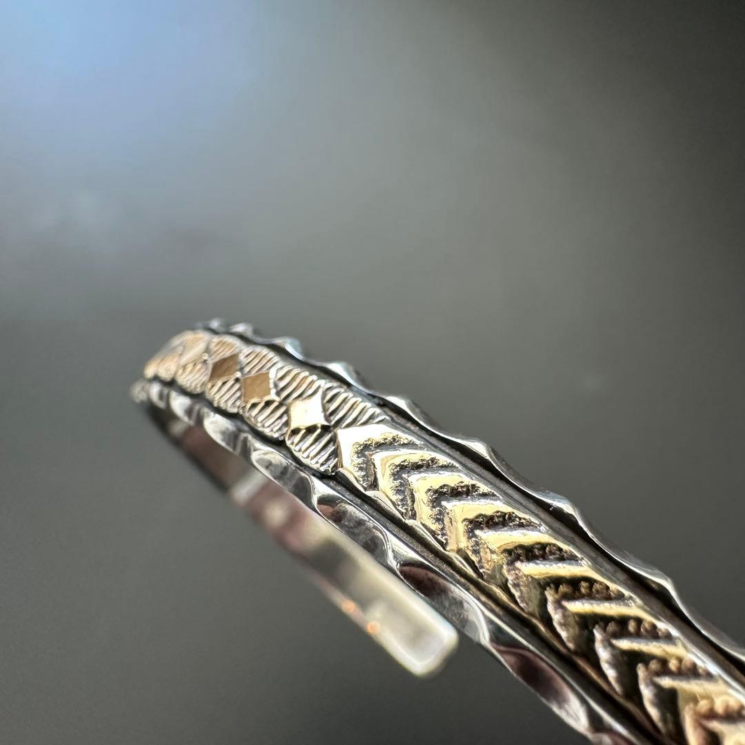 専用　Navajo Bruce Morgan 14K バングル　8mm幅