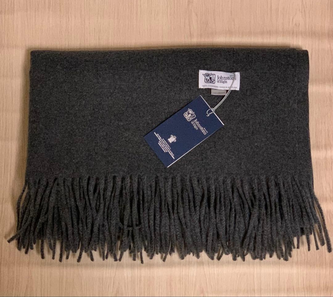 m*o様 ジョンストンズ カシミア100%大判ストール マフラー グレー