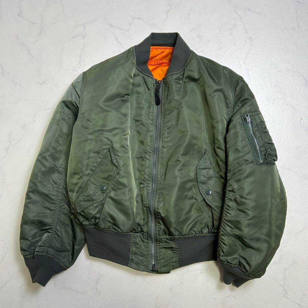 【80s】USA製 旧タグ アルファインダストリーズ MA-1 L