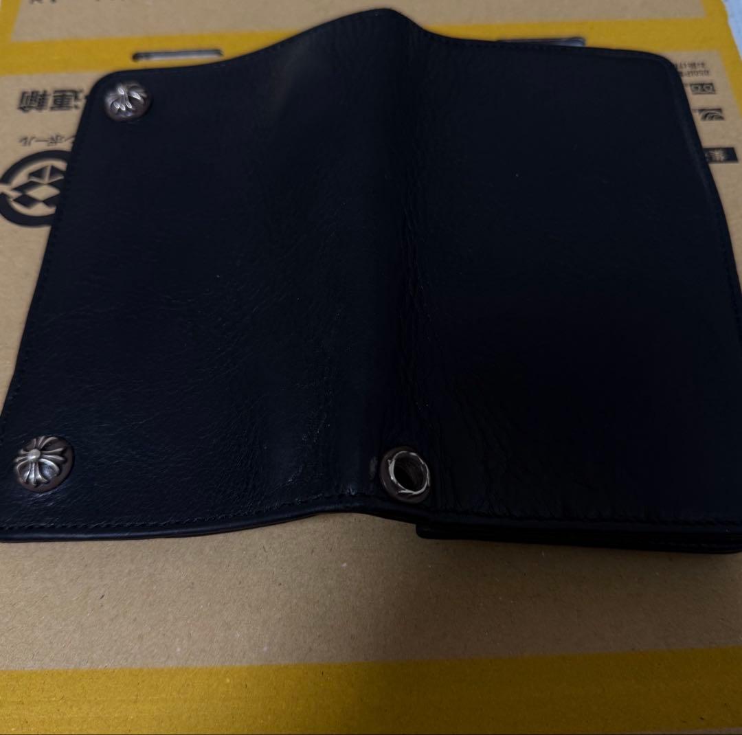 クロムハーツ ワンジップクロスボタンレザーウォレット 1zip WALLET財布