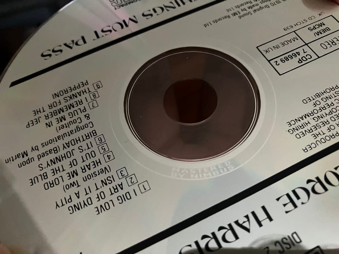 e Harrison 英国高音質nimbus最初期プレス 1987