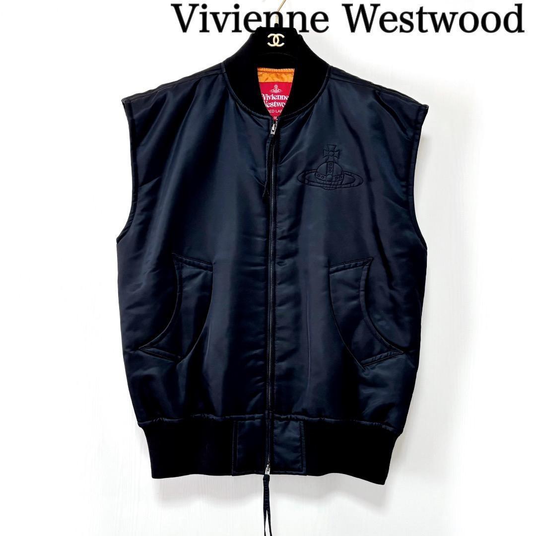 22AW Vivienne Westwood ma1 ベスト　黒　ジャケット