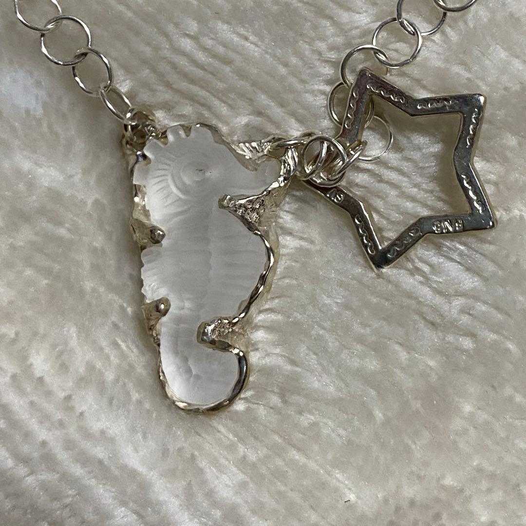 FAIS ハンドメイド作家様　水晶　星　タツノオトシゴ　　ネックレス