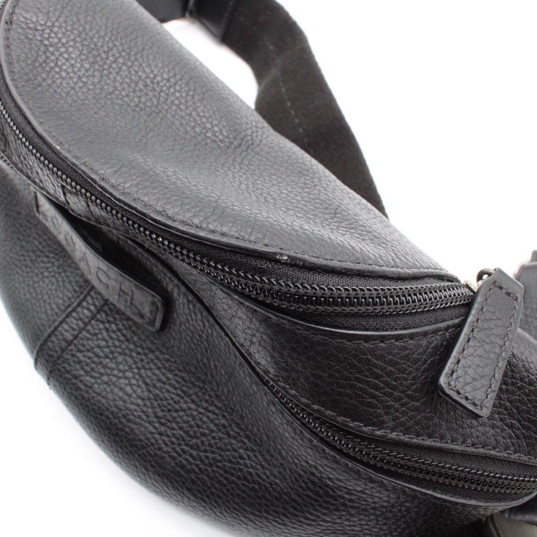 【美品】COACH ボディバッグ スリングバッグ ミニバック レザー ブラック