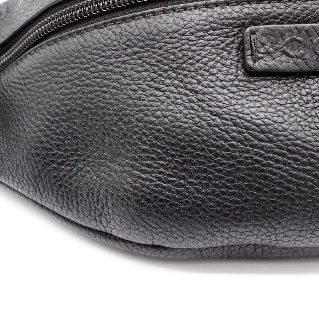 【美品】COACH ボディバッグ スリングバッグ ミニバック レザー ブラック