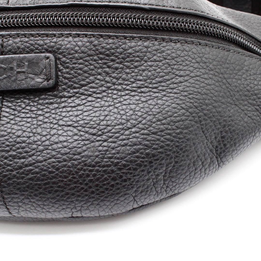 【美品】COACH ボディバッグ スリングバッグ ミニバック レザー ブラック