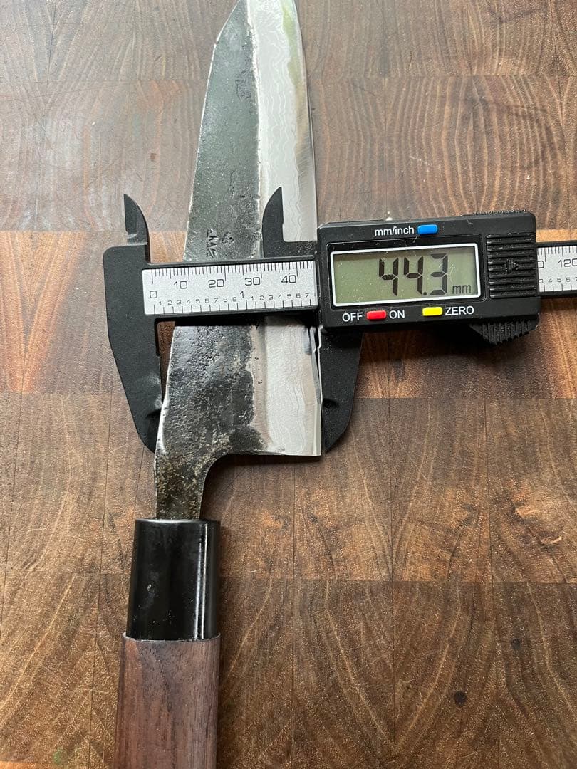 土佐　司　ダマスカス　切付　三徳　180mm 包丁　青紙　釣り　キャンプ　和包丁